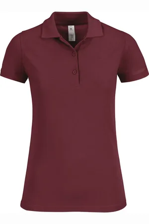 B and C Polo Dames M Kraag met knopen Korte mouw 100% Katoen