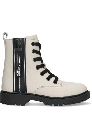 Braqeez Belle Boot Meisjes Biker Boots - - Leer - Veters
