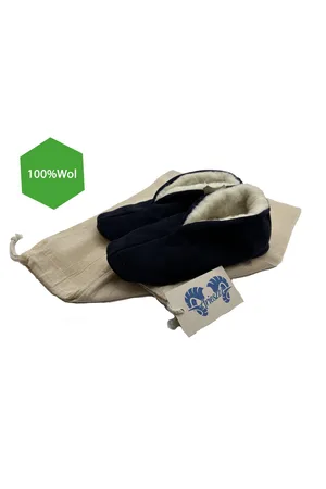 Bernardino Unisex Spaanse Sloffen 100% Wol - - Maat 36 - incl. opbergzak