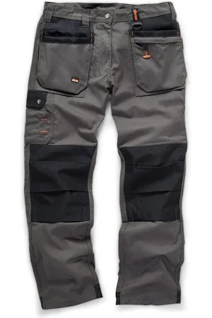 Merkloos Worker Plus donkergrijs - Duurzame werkbroek voor heren met cargo-design (alle maten)