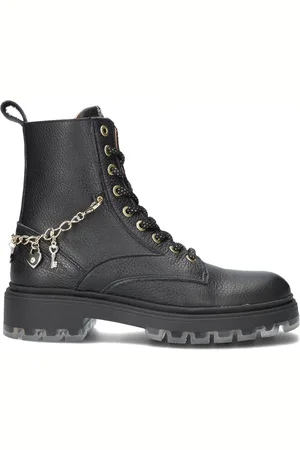 Develab 41444 Veterboots - Laarzen Met Veters - Meisjes - Zwart - Maat 34