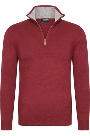 Merkloos YVES ENZO Half Zip Heren sweater - Schipperstrui met rits - Coltrui Heren - Heren Trui - Maat S