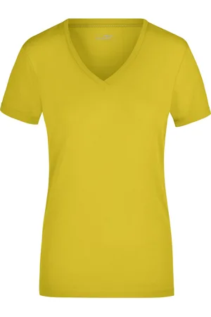 James & Nicholson T-shirt v-hals - dames - - stretch - korte mouwen - katoen/elasthan M