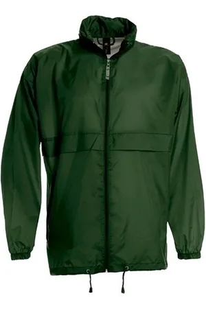 B and C Heren windbreaker - Sirocco windjas in het donkergroen - volwassenen 2XL