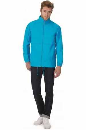 B and C Heren windbreaker - Sirocco windjas in het turquoise - volwassenen XL