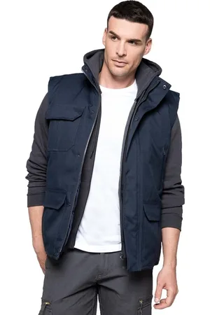 Kariban Outdoor/werk winter vest/bodywamer blauw voor heren - Herenkleding/dikke jassen - Mouwloze outdoor buiten werk vesten 2XL (44/56)