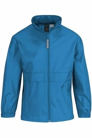 B and C Regenkleding voor jongens/meisjes aquablauw - Sirocco windjas/regenjas voor kinderen 152/164