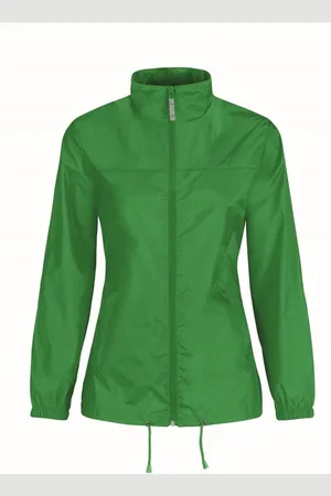 B and C Windjas/regenjas voor dames grasgroen maat XL
