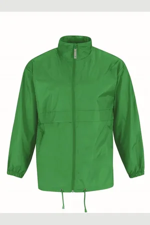 B and C Windjas/regenjas voor heren grasgroen maat 2XL