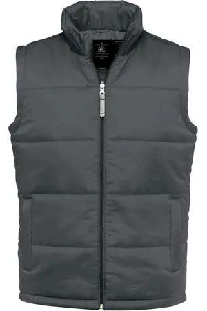 B and C Donkergrijze bodywarmer voor heren 2XL (56)
