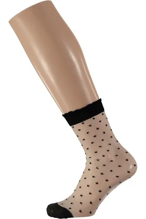 Apollo Panty sokken zwart met stipjes voor dames