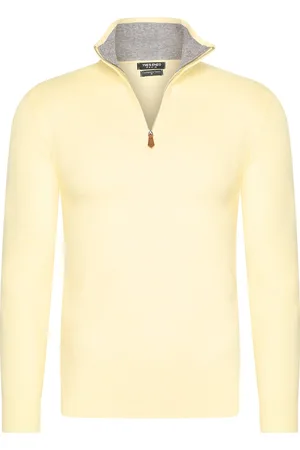 Merkloos YVES ENZO Half Zip Heren sweater - Schipperstrui met rits - Coltrui Heren - Heren Trui - Maat L