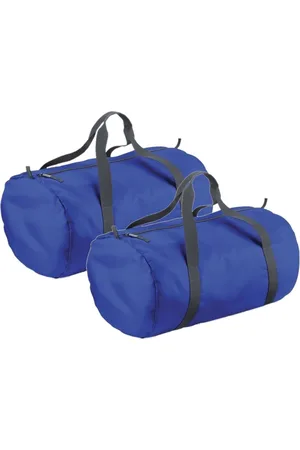 BagBase 2x stuks kobalt blauwe ronde polyester sporttas/weekendtas 32 liter - Reistas 50 x 30 x 26 cm