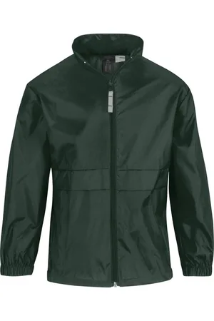 B and C Regenkleding voor jongens/meisjes - donkergroen - Sirocco windjas/regenjas - kinderen - Nylon 122/128