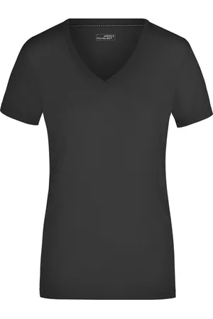 James & Nicholson Dames stretch t-shirt met V-hals XL