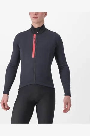 Castelli Entrata Thermal Jersey - Light Black/Red