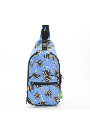 eco Crossbody Bag - I13BU - Blue - Bees