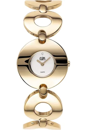 CLIPS 553-4012-88 Horloge - Staal - Goudkleurig - Ø 30 mm