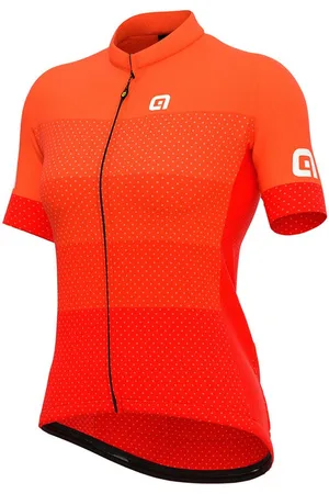Alé Level Korte Mouw Wielertrui Oranje M Vrouw