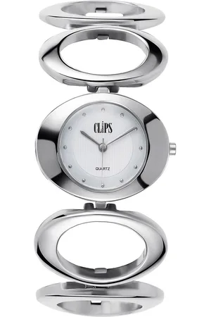 CLIPS 553-2009-98 Horloge - Staal - Zilverkleurig - Ø 31.5 mm