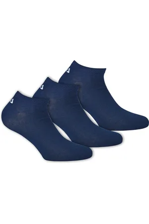 Fila Invisible Socks 3-Pack - Blauwe Sneakersokken - 35-38