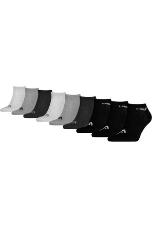 Head Unisex 9P sneakersokken logo zwart & grijs