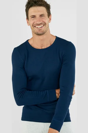 Damart T-shirt Thermolactyl met ronde hals en geribde fleece - Heren - - (110-117) XL