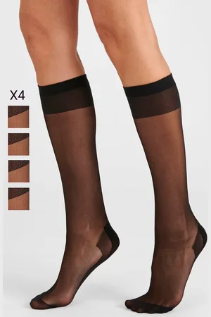 Damart Set van 4 paar kniekousen voile 20D - Vrouwen - - 40/41