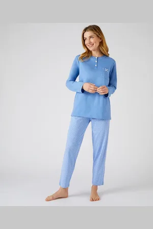 Damart Pyjama van gekamd jerseykatoen - Vrouwen - - 38-40 (S)