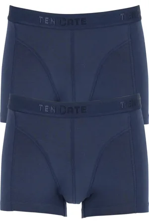 Ten Cate 2-Pack Basics Heren Shorty - 32321 - Comfortabele Heren boxershorts - Heren onderbroeken - Zwart, donkerblauw, grijs - S