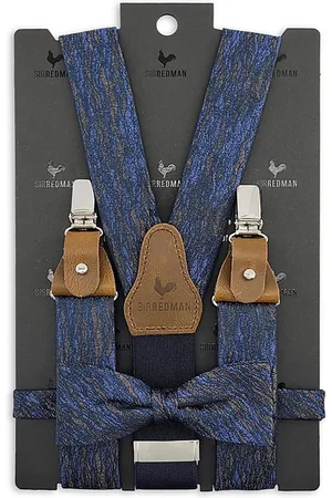 Sir Redman Bretels met strik - bretels combi pack Walter Waves blauw