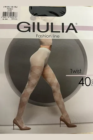 Giulia Twist 40 - Panty - Diamond - met een ruit patroon - 10 denier - Medium