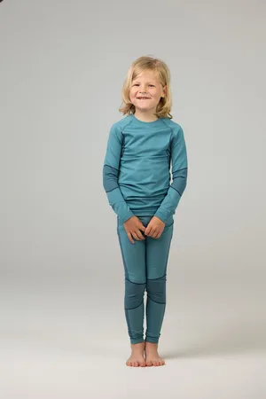 Ducksday Set Thermisch Ondergoed - Thermokleding - Kinderen - Unisex - Set T-shirt en broek - Tweedelig - - Maat 122/128