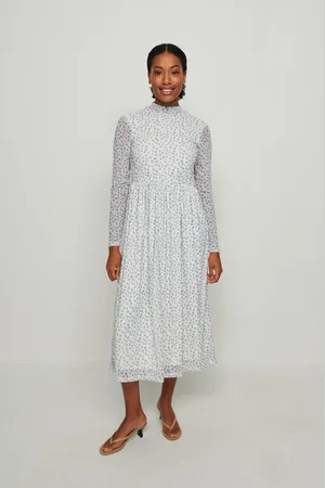 NA-KD Recycled LS Mesh Dames Jurk - Maat 34