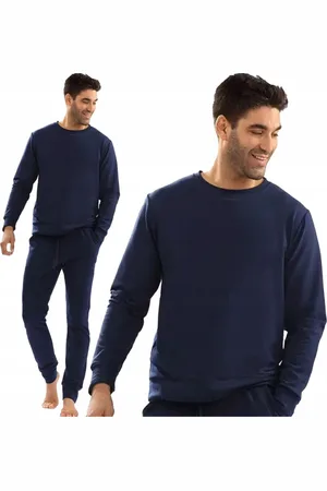 DKaren Heren huispak van zacht katoen | 2-delig Trainingspak gemaakt in Europa | Justin | lange broek lange mouwen | XL