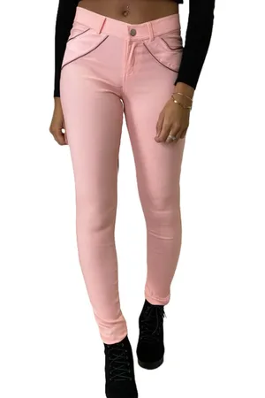 Merkloos Dilena fashion broek met suedine slimfit