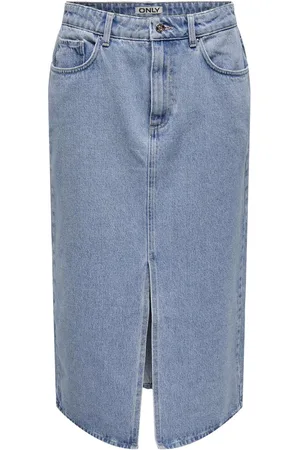 ONLY ONLBIANCA MIDI SKIRT DNM REA NOOS Dames Rok - Maat L