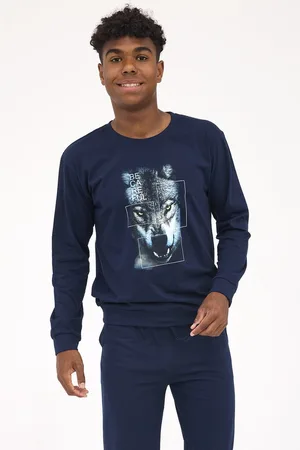 Cornette Jongens Pyjama Winter Lange Mouw Lange Broek F&Y Wolf 998/50 170/S