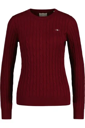 GANT Gebreide trui STRETCH COTTON CABLE C-NECK