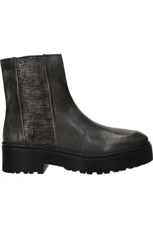 Lazamani Olivie Dames Boots Leer Pewter - Maat 41