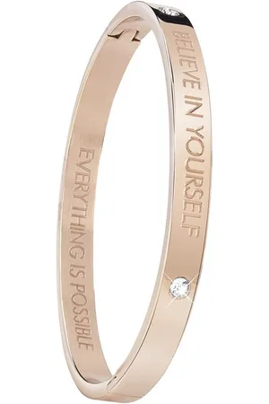 Guess Dames armband bangle Believe in yourself - Staal - Bangle - Cadeau - Stijlvol - Rosékleurig