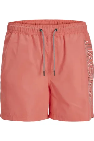 JACK & JONES Heren Zwemshorts JPSTFIJI Double Logo Effen Hot Coral - Maat L