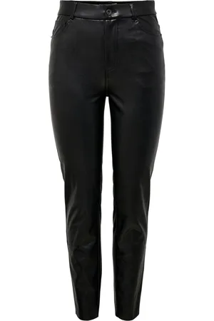 ONLY ONLEMILY HW ST ANK FAUX LEATHER PNT NOOS Dames Broeken - Maat S X L34