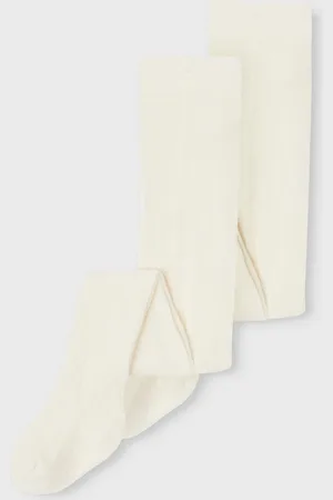 NAME IT NKNPANTYHOSE RIB 2P NOOS Meisje Panty - Maat 74/80