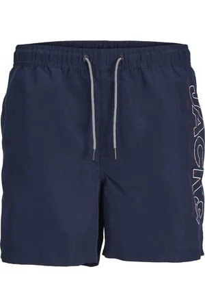 JACK & JONES Heren Zwemshorts JPSTFIJI Double Logo Effen - Maat S