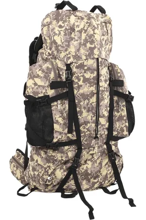 vidaXL Wandelrugzak - 60 - L - camouflage - oxford - stof - camelbruin