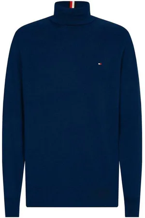 Tommy Hilfiger Heren coltrui katoen - Pima Org Ctn Cashmere Roll Neck - - Maat: S