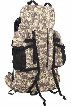 vidaXL Wandelrugzak - 80 - L - camouflage - oxford - stof - camelbruin