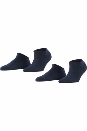 ESPRIT Basic Uni 2-PACK Sneakersokken Dames 18530 6120 marine 35-38