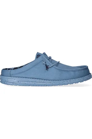 Hey dude Wally Slip Canvas Heren Instappers Elemental Blue - Maat 44